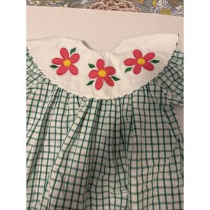 Vintage Ashton Connor Girls Size 6 Plaid Dress Smocking Easter Spring